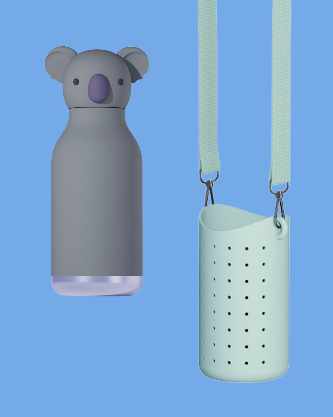 Étui pour bouteille Bestie Sling Asobu avec sangle – Vert