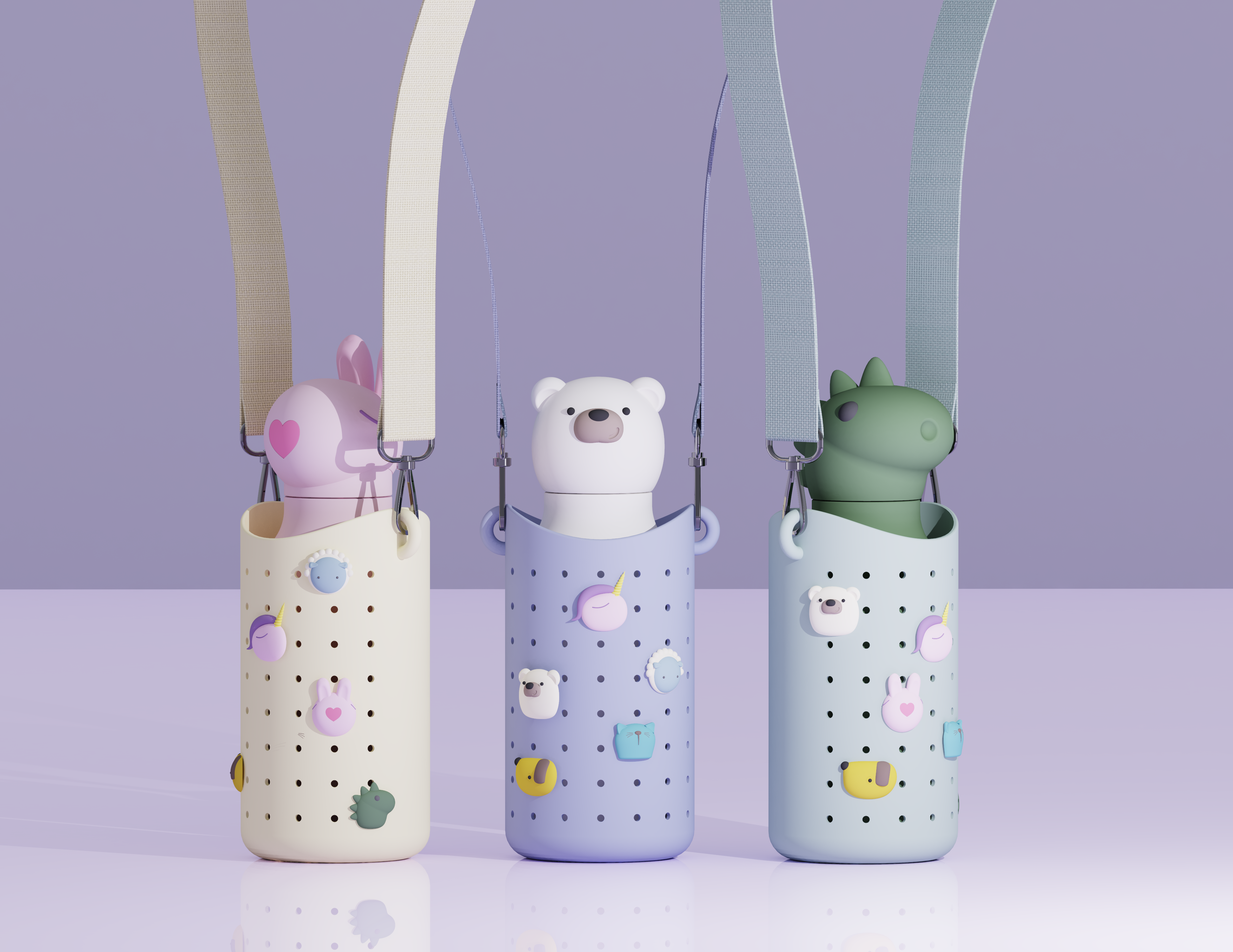 Étui pour bouteille Bestie Sling Asobu avec sangle – Jaune