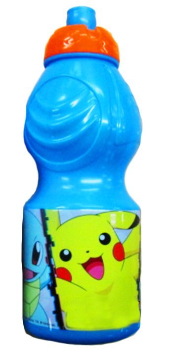 Bidon Pokémon dla dzieci z motywem Pikachu i Squirtle w niebieskim kolorze firmy BV JACOB COMPANY