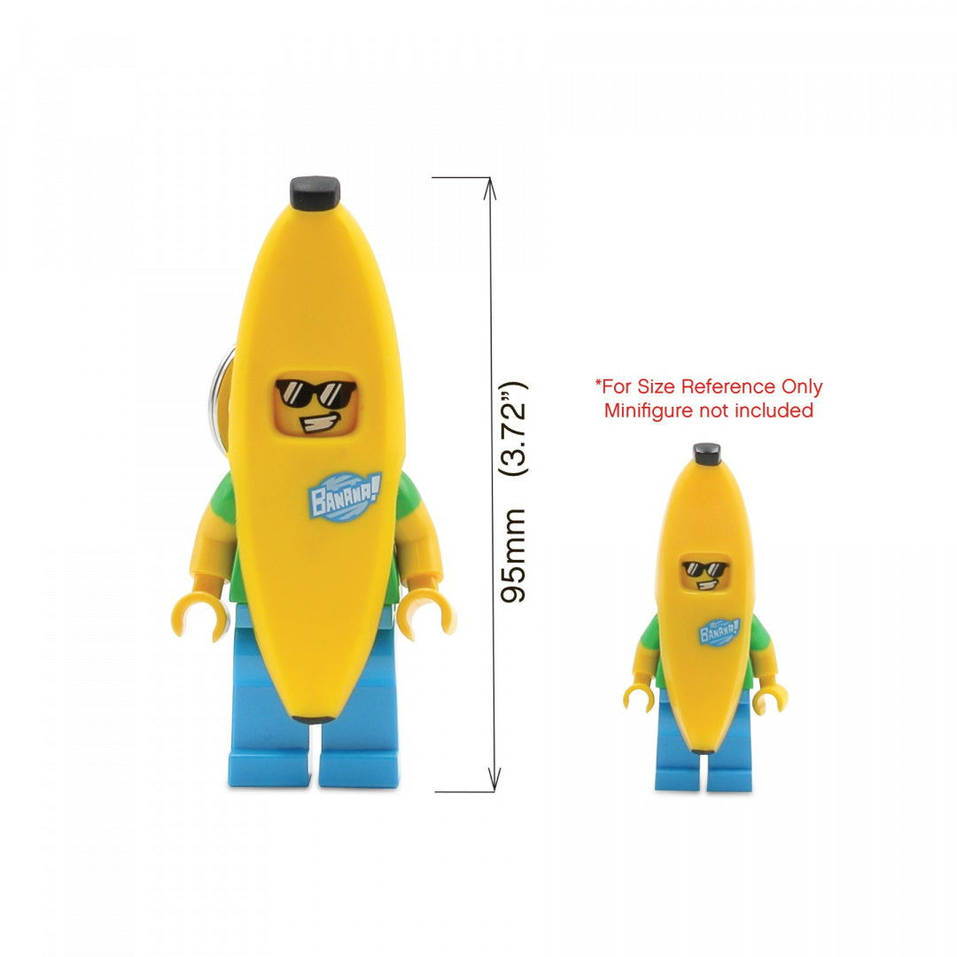 MOB brelok z latarką LEGO w kształcie żółtego banana z okularami przeciwsłonecznymi