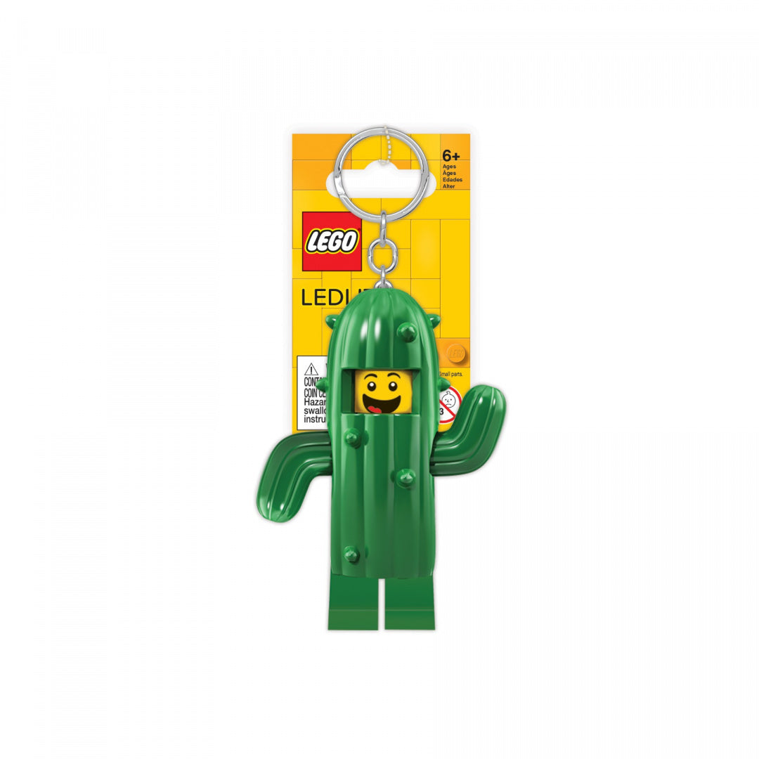 LEGO brelok LED kaktus zielony z uśmiechniętą minifigurką dla dzieci 6 plus