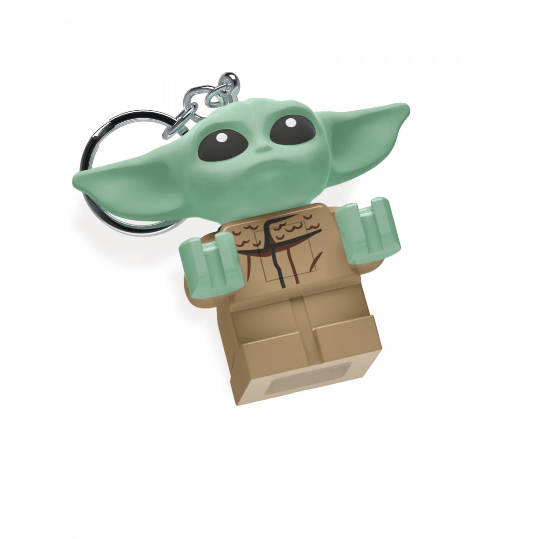 Brelok do kluczy z motywem Grogu Baby Yoda z serialu Star Wars z zieloną głową i beżowym strojem