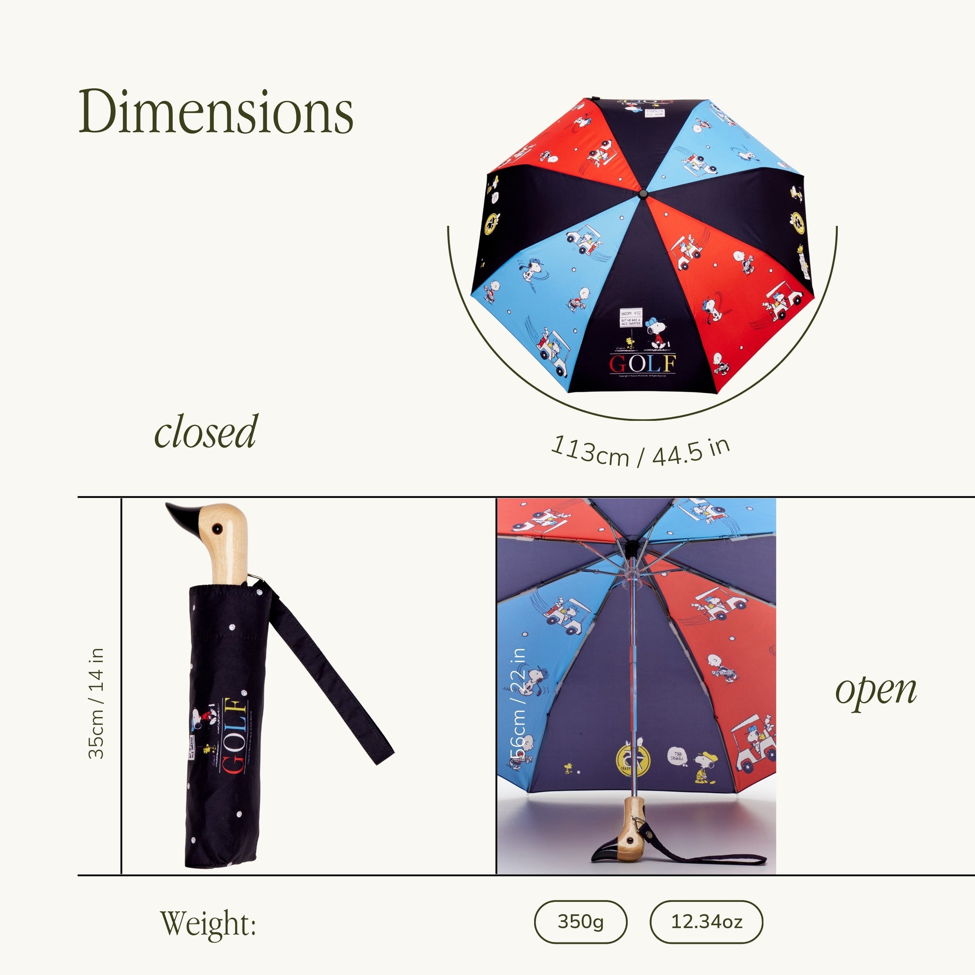 Parasolka kaczka Original Duckhead – Peanuts – Golf