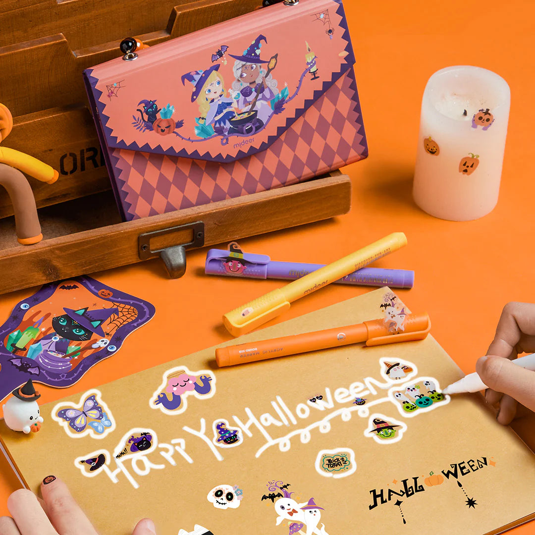 Halloweenowe tatuaże i naklejki na paznokcie mideer w torebce