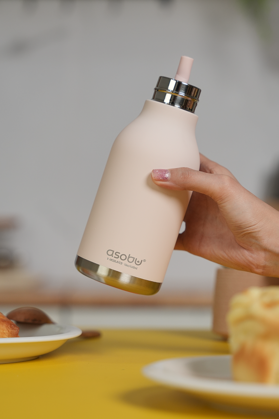 Bouteille isotherme avec paille Bestie Asobu – Lapin 460 ml