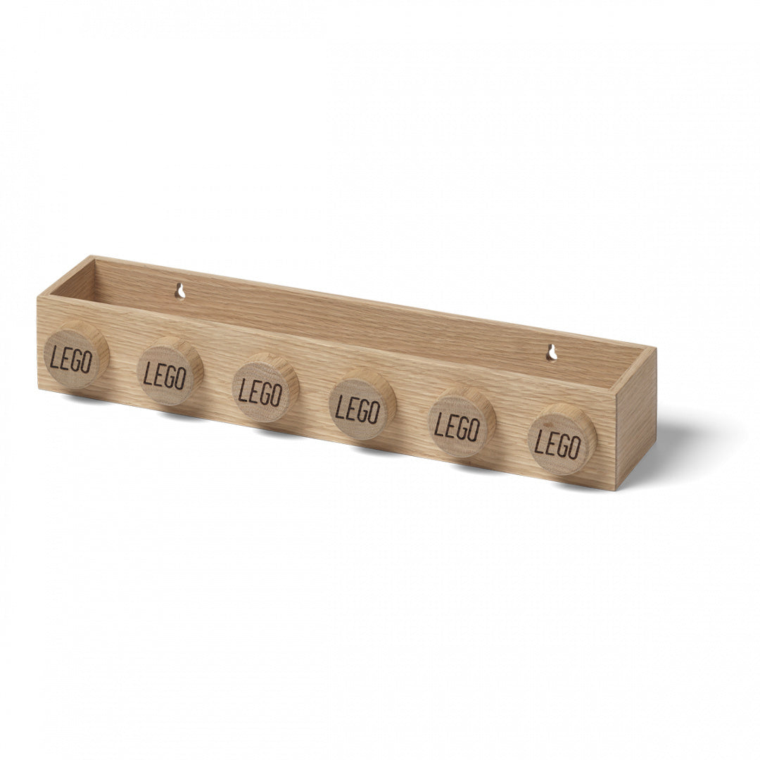 Drewniana półka LEGO od BV JACOB COMPANY z naturalnego drewna na akcesoria i klocki