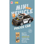 drewniane puzzle 3D radiowóz policyjny czarno-biały model samochodu z 22 elementami