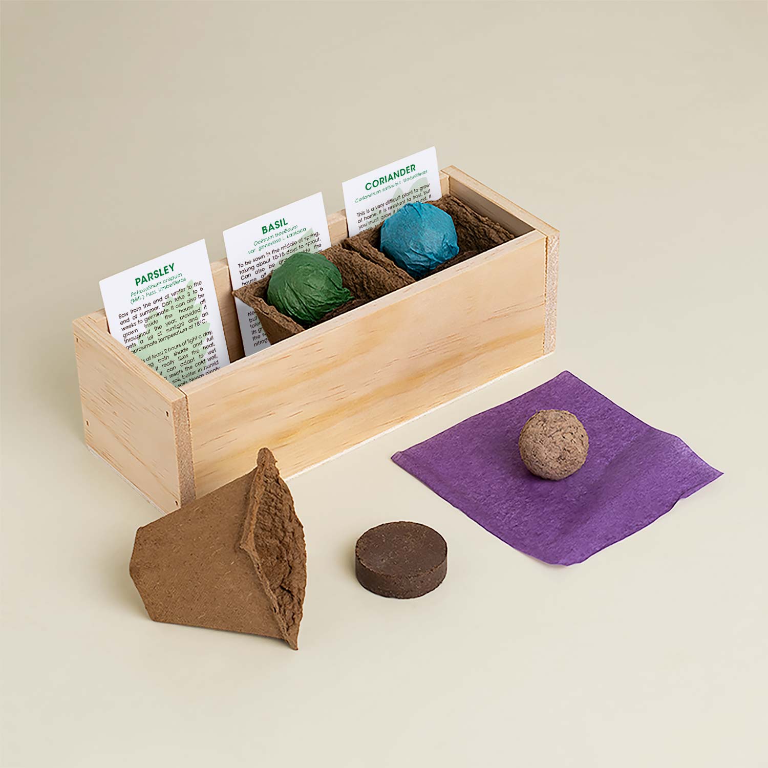 Gourmet – zestaw do uprawy ziół Resetea (pietruszka, bazylia, kolendra)