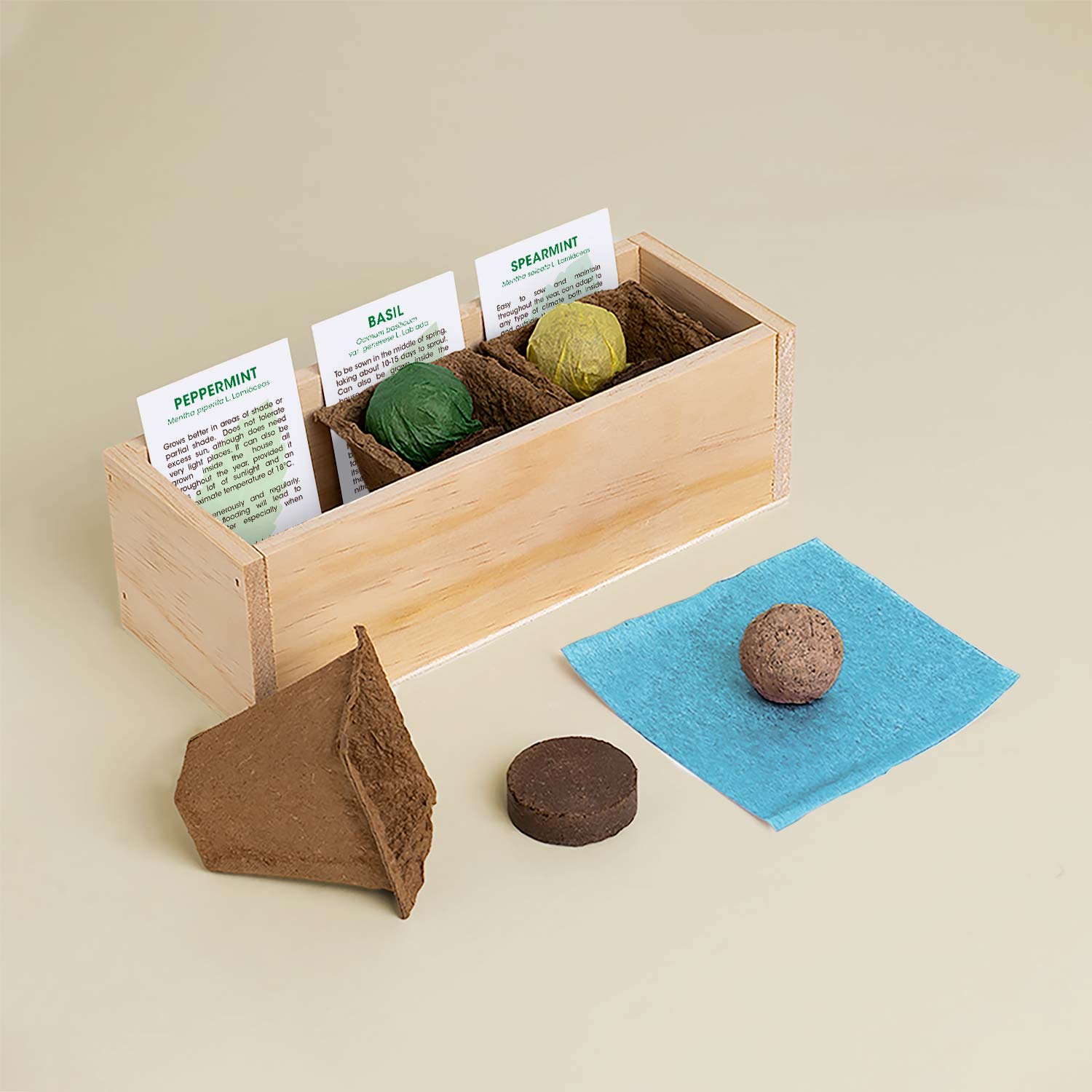 Mojito – zestaw do uprawy ziół Resetea (mięta pieprzowa, bazylia, mięta zielona)