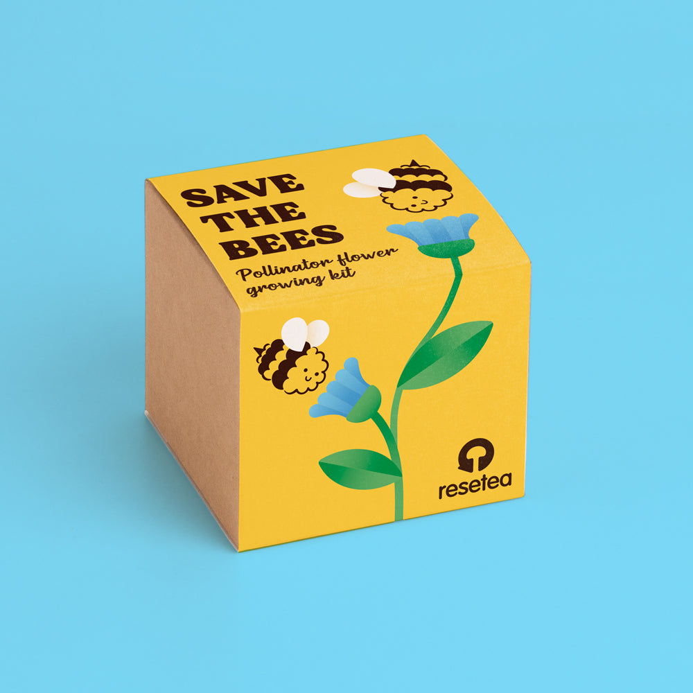 Save the Bees – zestaw do uprawy kwiatów dla zapylaczy Resetea