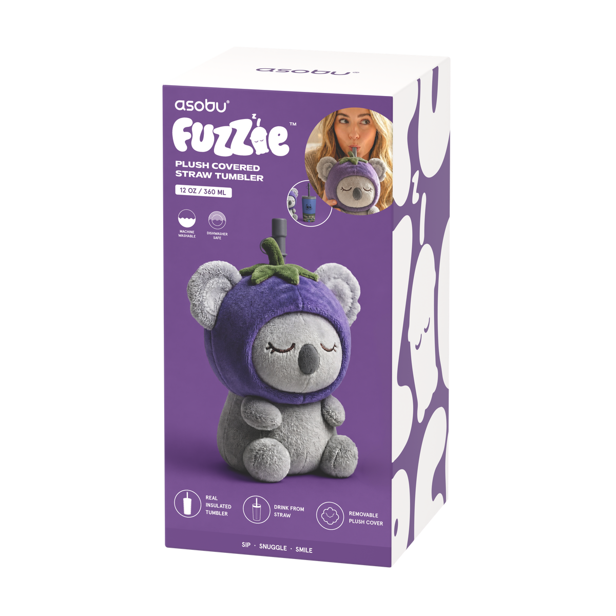 Butelka termiczna w pluszowym etui Fuzzies Asobu - Koala