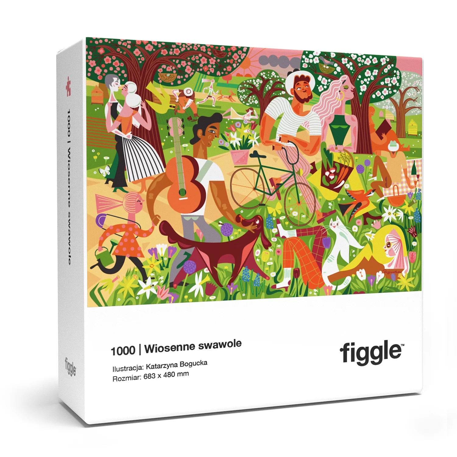 Figgle Puzzle – Brincadeiras de primavera (1000 peças) | Yamann