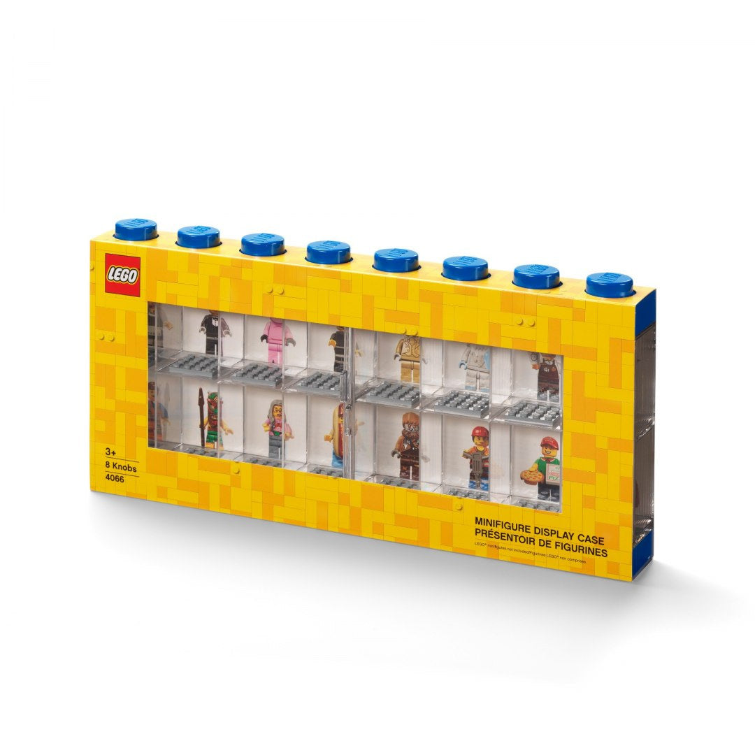 Gablotka na minifigurki LEGO BV JACOB COMPANY w żółtym klocku z przezroczystym frontem