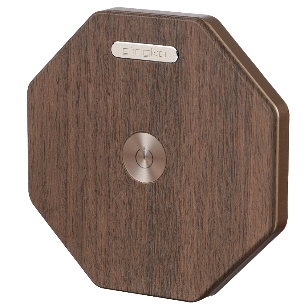 Gingko design sześciokątna lampa stołowa z drewnianą obudową i przyciskiem dotykowym
