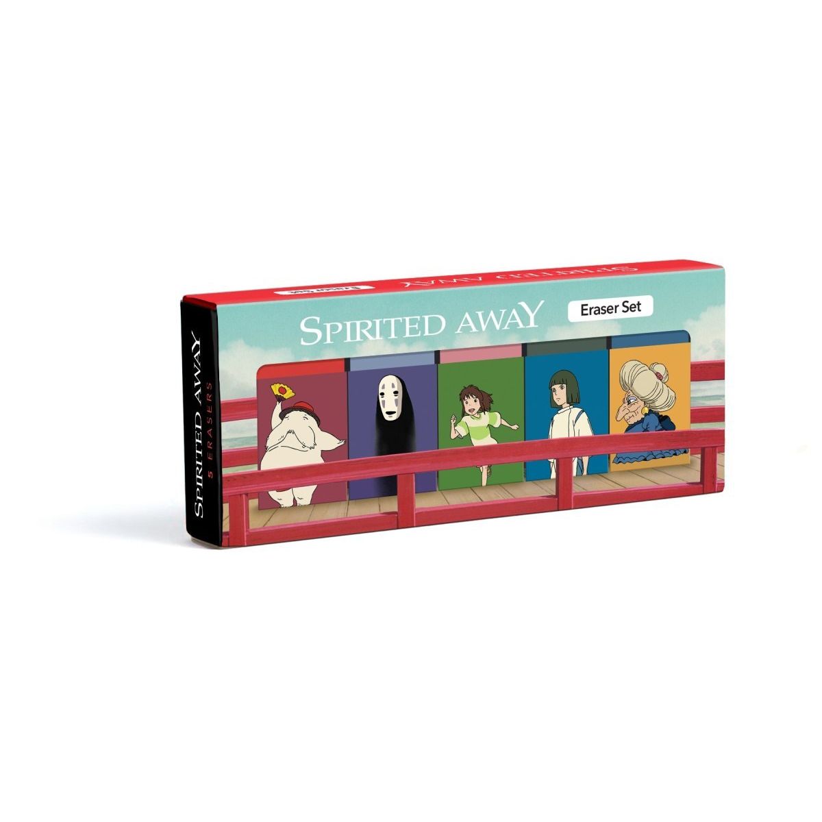 Zestaw gumek do ścierania Spirited Away z postaciami z kultowego japońskiego filmu animowanego