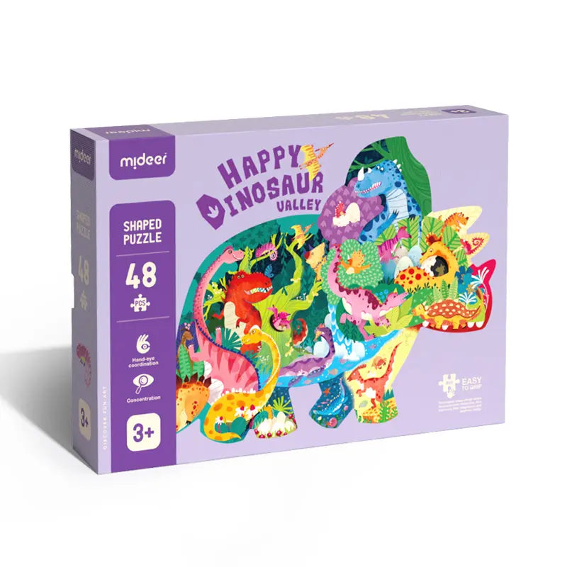 Mideer puzzle dinozaury dla dzieci z 48 elementów w kształcie dinozaura dla dzieci powyżej 3 lat