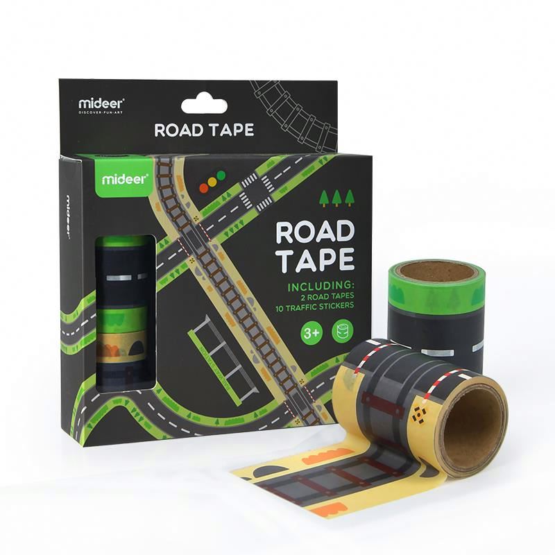 Rubans et autocollants de marquage routier Mideer (2 rubans, 10 autocollants)