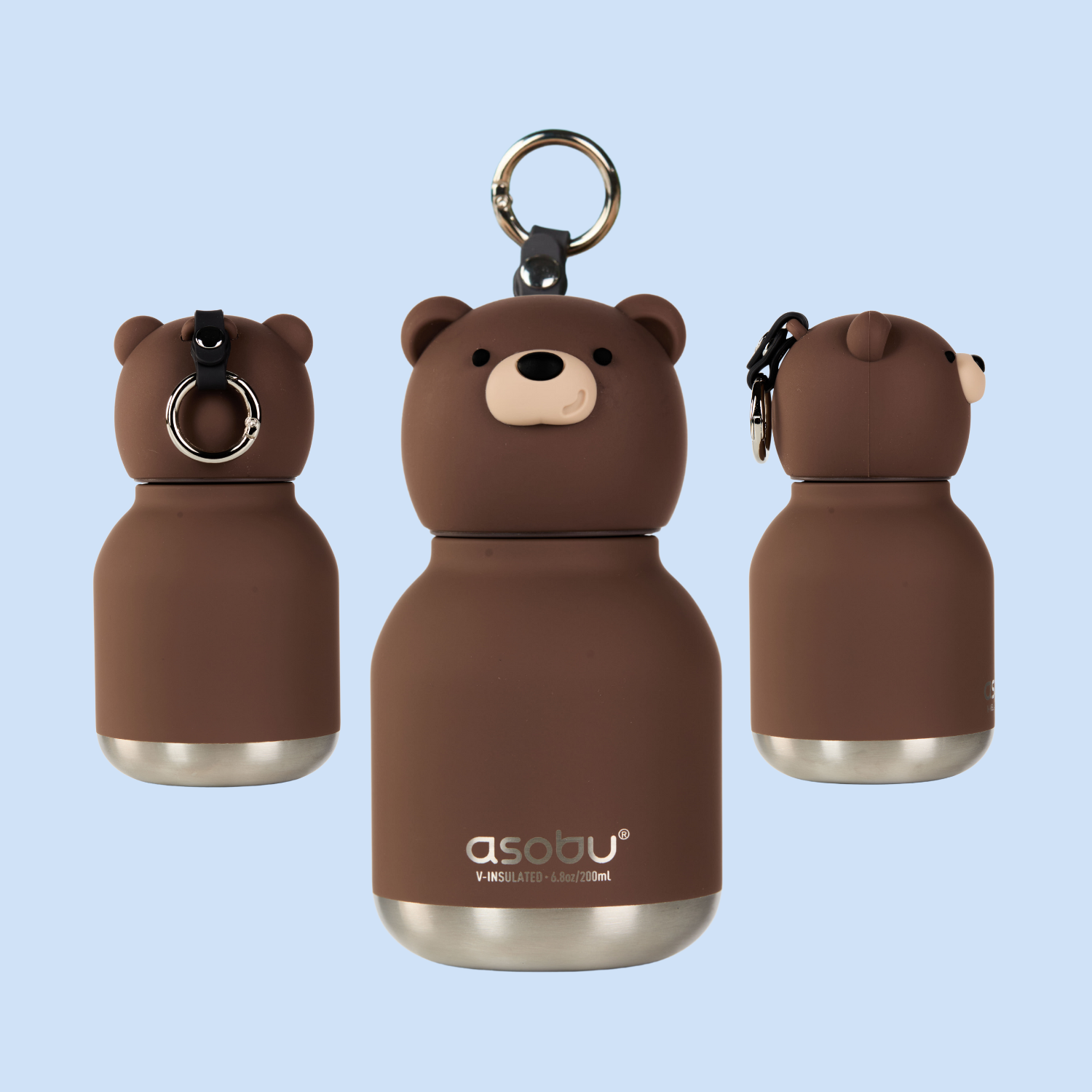 Butelka termiczna Mini Bestie Asobu – Brązowy Niedźwiedź 200 ml