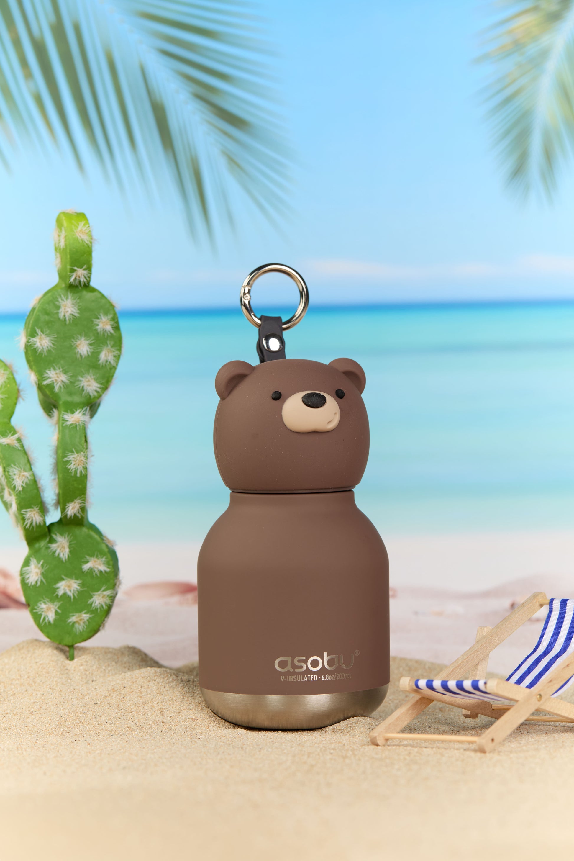 Butelka termiczna Mini Bestie Asobu – Brązowy Niedźwiedź 200 ml