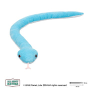 Pluszak niebieska żmija od Wild Planet miękki i realistyczny pluszak w kształcie niebieskiej żmii