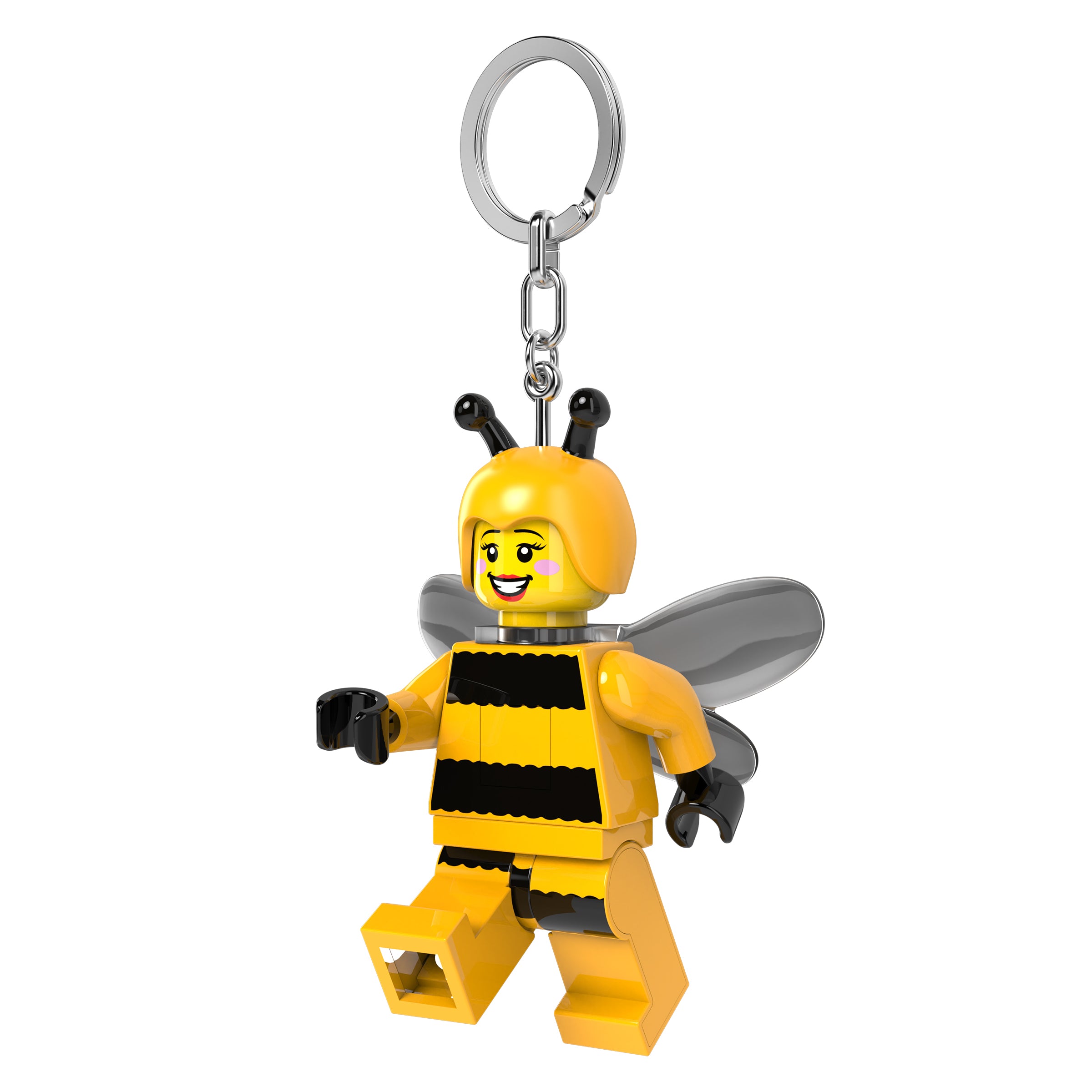MOB brelok z latarką LEGO Pszczółka w kształcie żółtej figurki pszczółki z czarnymi pasami