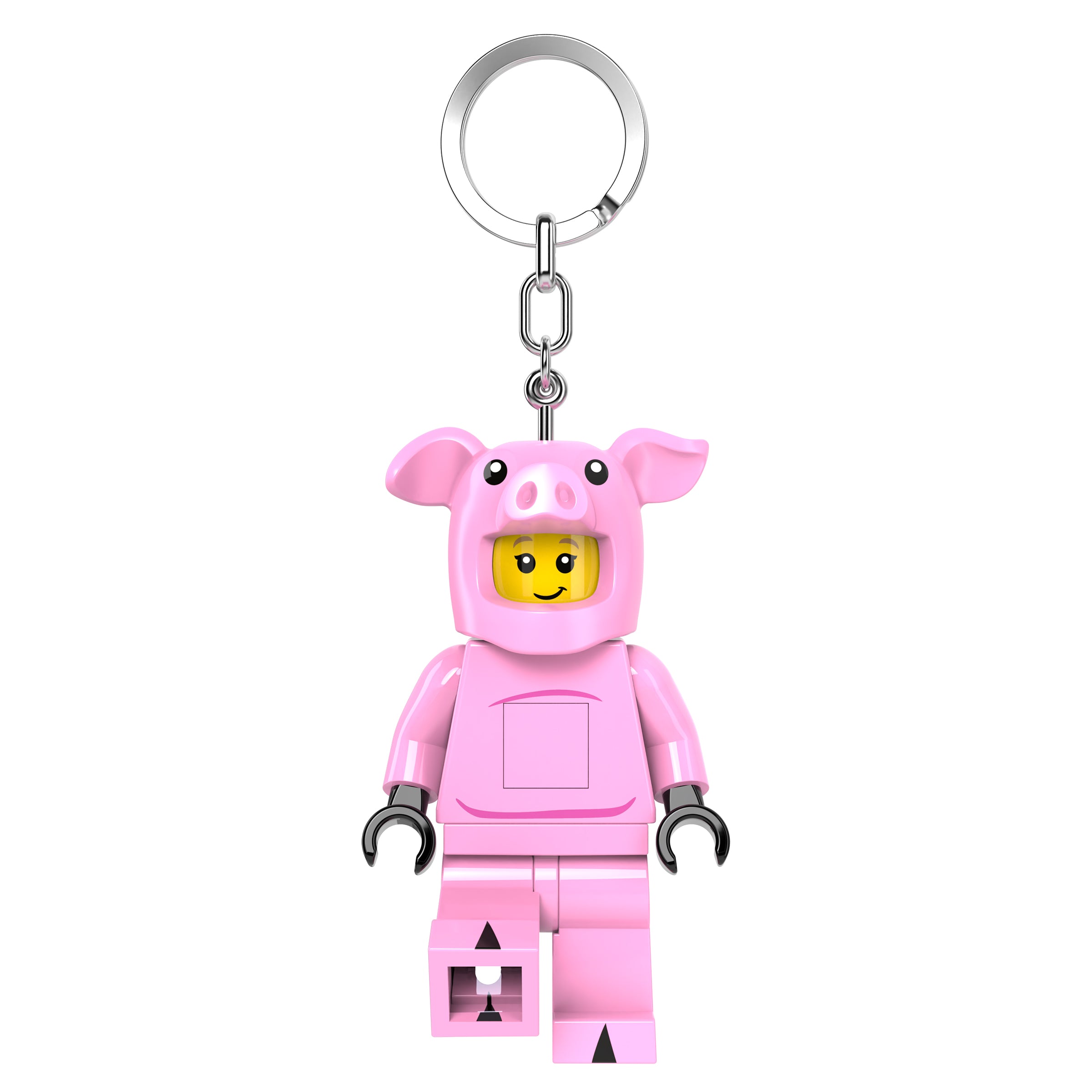 brelok LEGO minifigurka świnka różowa figurka z metalowym brelokiem i uchwytem