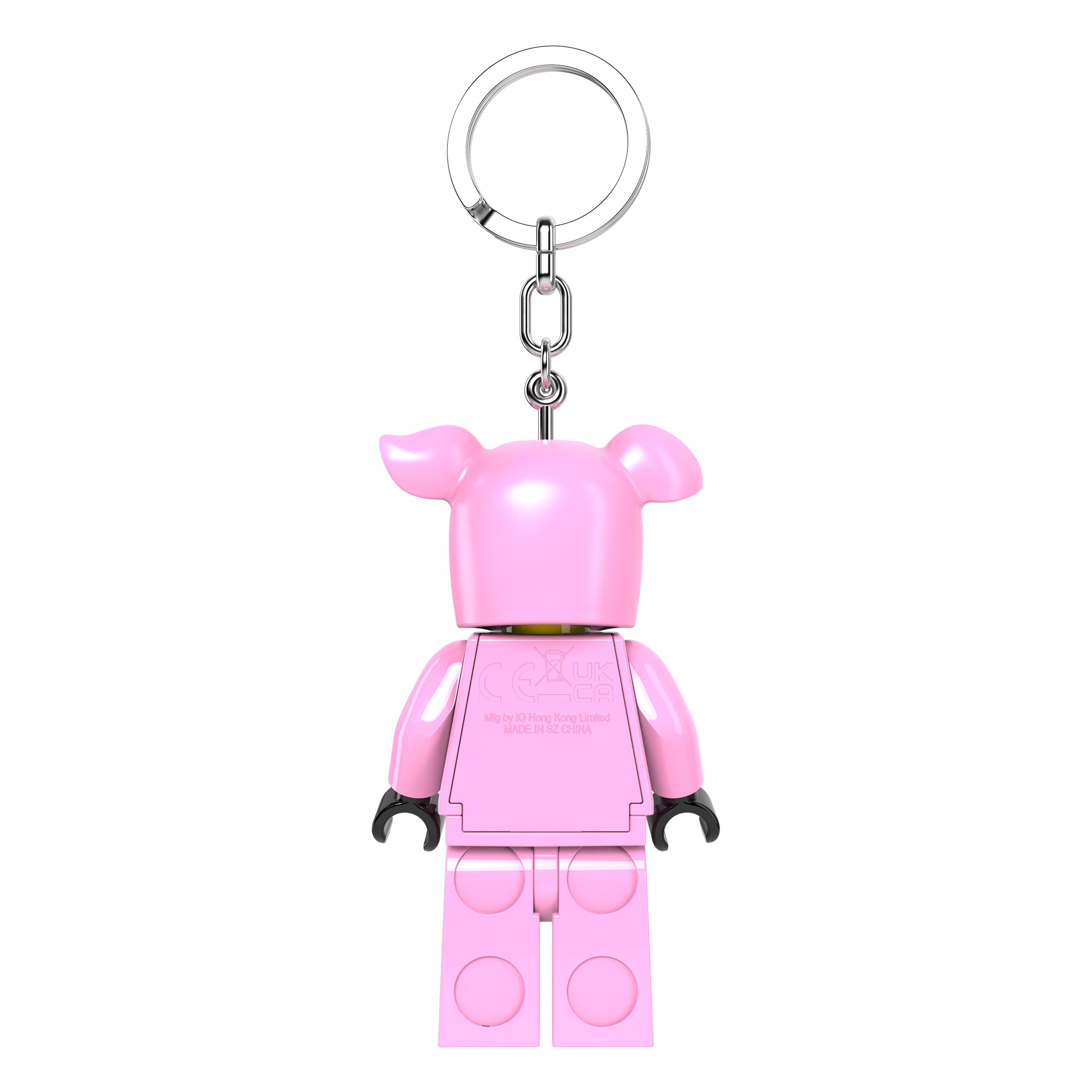 Brelok LEGO minifigurka świnka różowa z kółkiem do kluczy od MOB