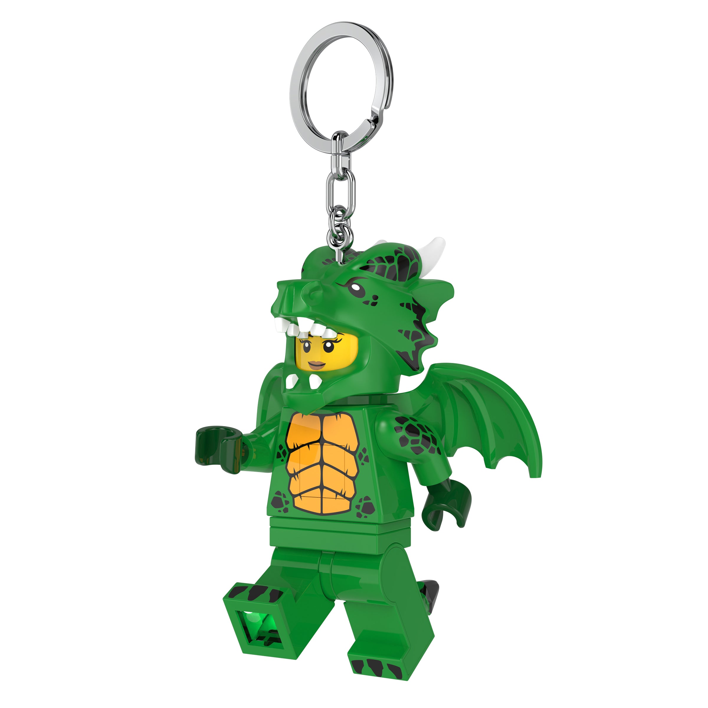 MOB brelok z latarką LEGO Zielony Smok w kształcie zielonej smoczej minifigurki