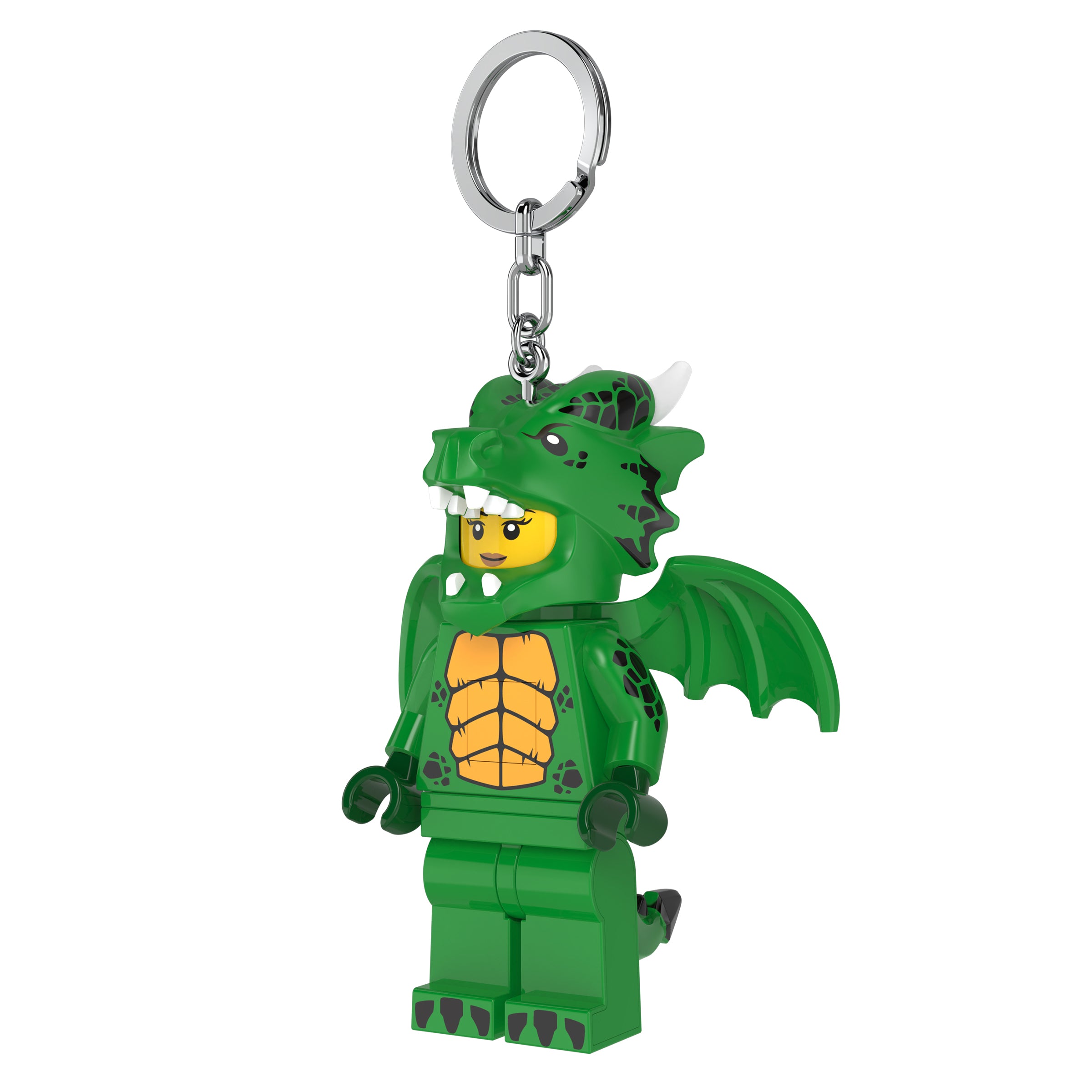 MOB brelok z latarką LEGO Zielony Smok z zawieszką w kształcie smoka i skrzydłami