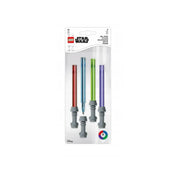 Długopisy żelowe Star Wars LEGO w czterech kolorach z motywem mieczy świetlnych