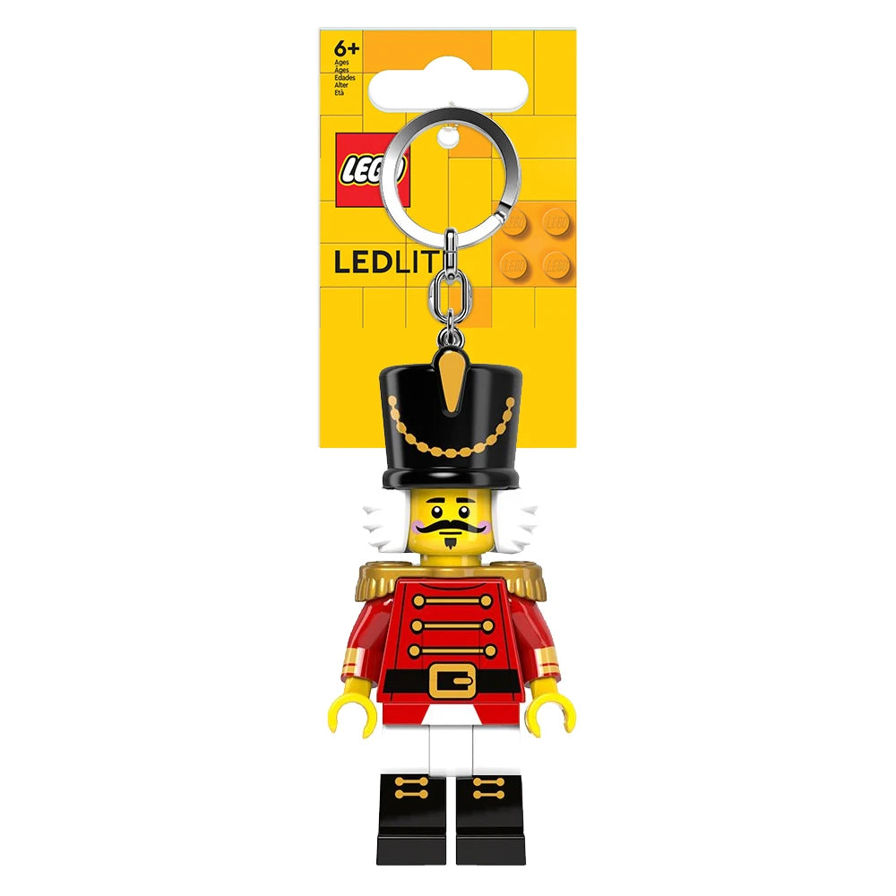 MOB brelok z latarką LEGO Dziadek do orzechów w kształcie figurki żołnierza z czerwonym mundurem