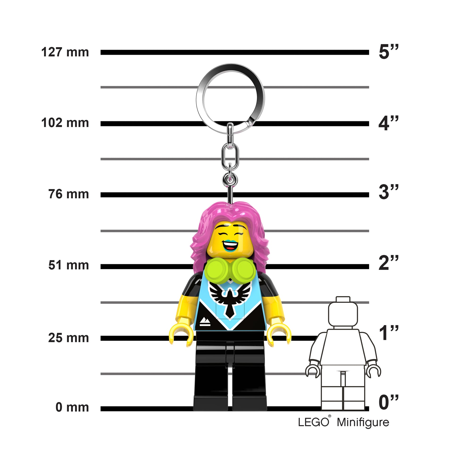 Brelok z latarką LEGO® Minifigures™ – Gamerka