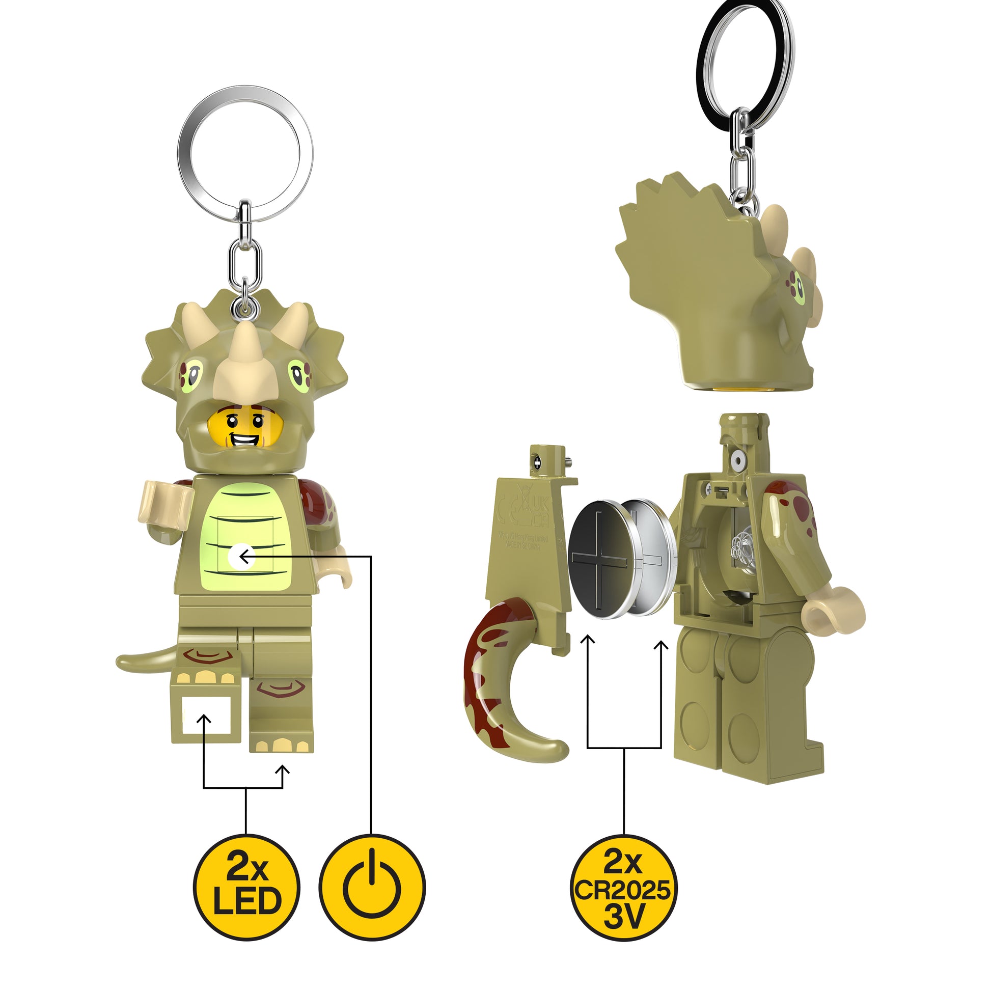 Brelok z latarką LEGO® – Triceratops