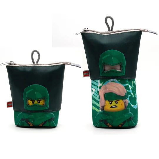 Piórnik LEGO Ninjago Lloyd z zielonym motywem ninja i suwakiem do zamykania