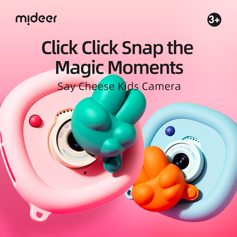 Aparat dziecięcy mideer Say Cheese! – niebieski