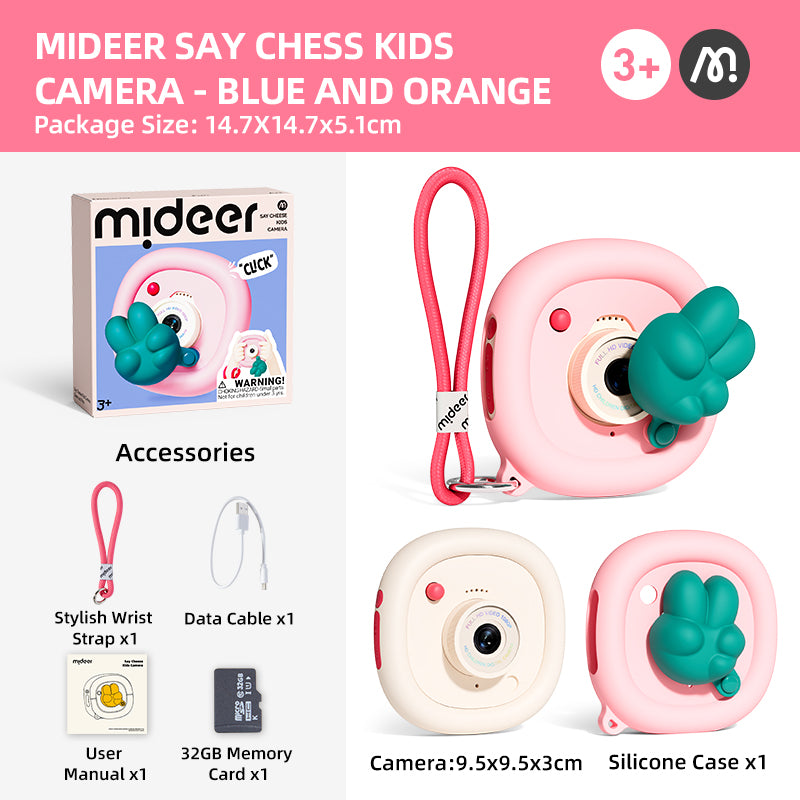 Aparat dziecięcy mideer Say Cheese! – różowy