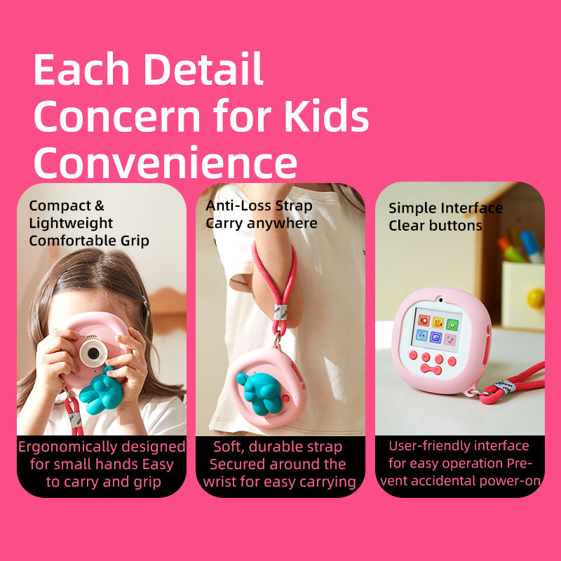 Aparat dziecięcy mideer Say Cheese! – różowy
