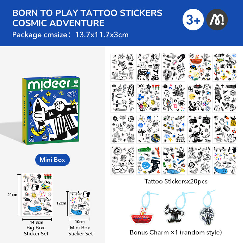 Tatuaże mideer Cosmic Adventure – zestaw mini