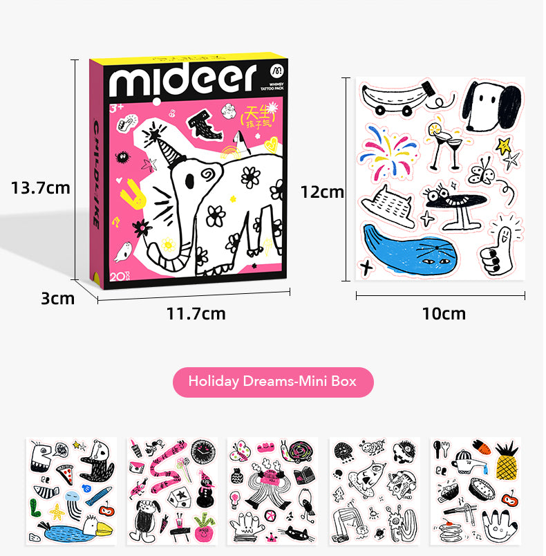 Tatuaże mideer Holiday Dreams – zestaw mini