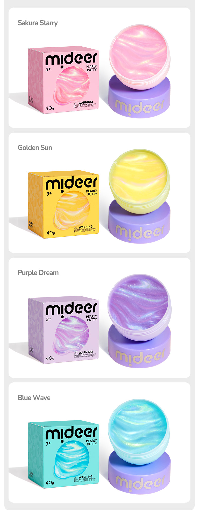 Slime mideer perłowy – blue wave