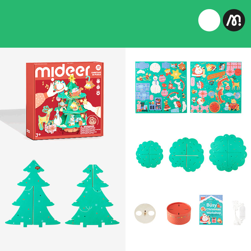 Puzzle 3D świąteczene obrotowe mideer z pozytywką