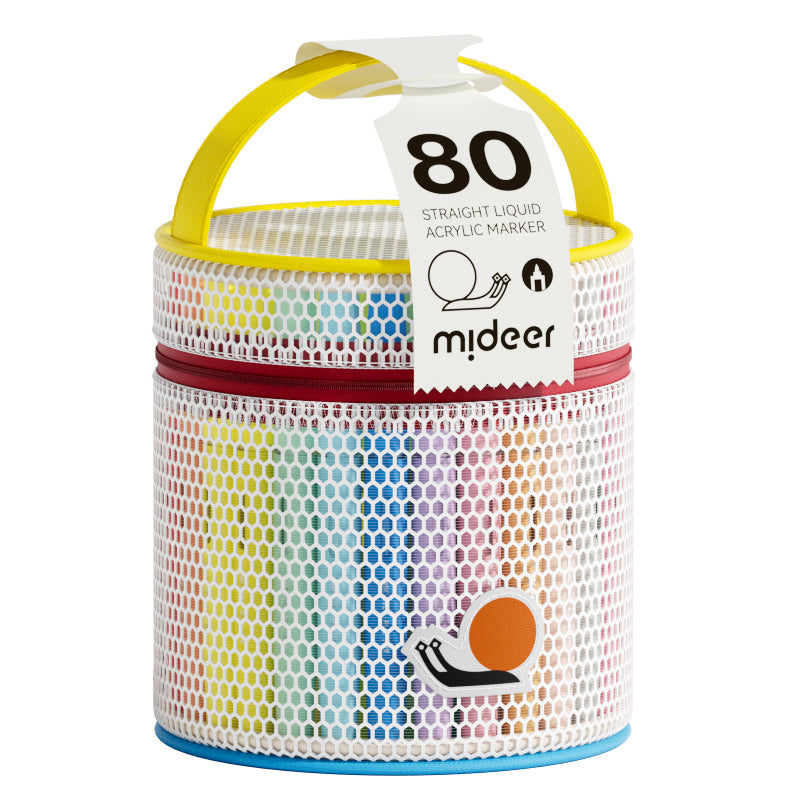 Markery akrylowe płynne z pędzelkową końcówką mideer – 80 kolorów w tubie