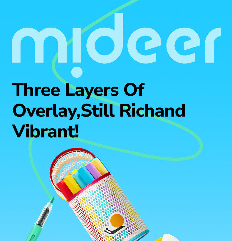 Markery akrylowe płynne z pędzelkową końcówką mideer – 80 kolorów w tubie