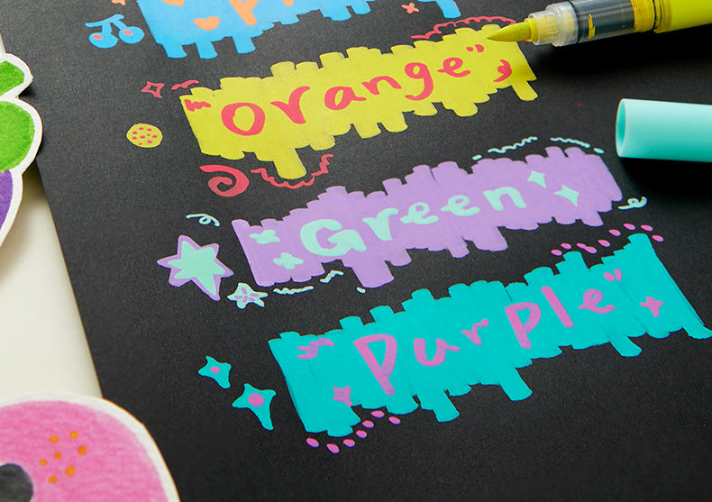 Markery akrylowe płynne z pędzelkową końcówką mideer – 80 kolorów w tubie