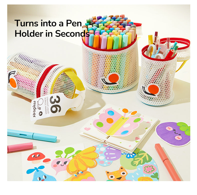 Markery akrylowe płynne z pędzelkową końcówką mideer – 80 kolorów w tubie