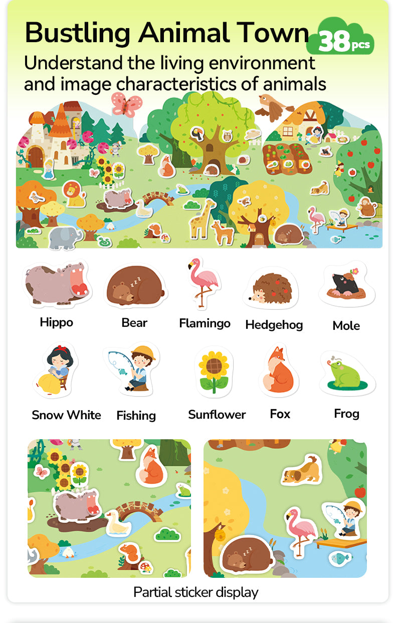 Set of reusable gel stickers mideer – Animals