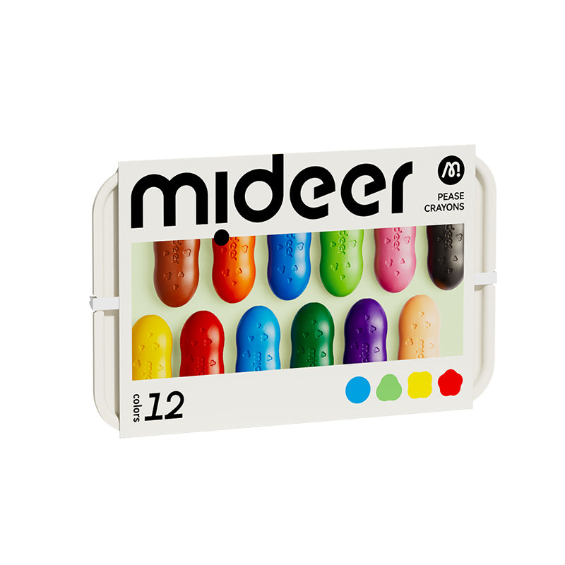 Prime matite-fagiolo cerate in cera d'api mideer – 12 colori