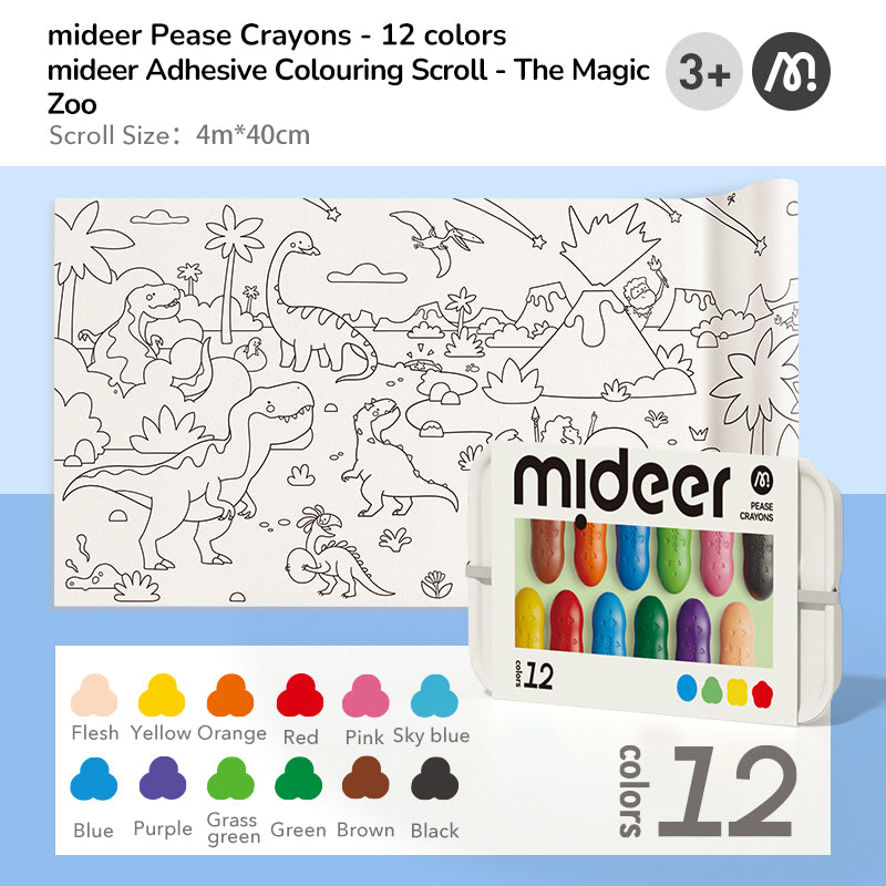 Prime matite-fagiolo cerate in cera d'api mideer – 12 colori