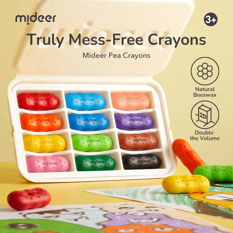 Prime matite-fagiolo cerate in cera d'api mideer – 12 colori