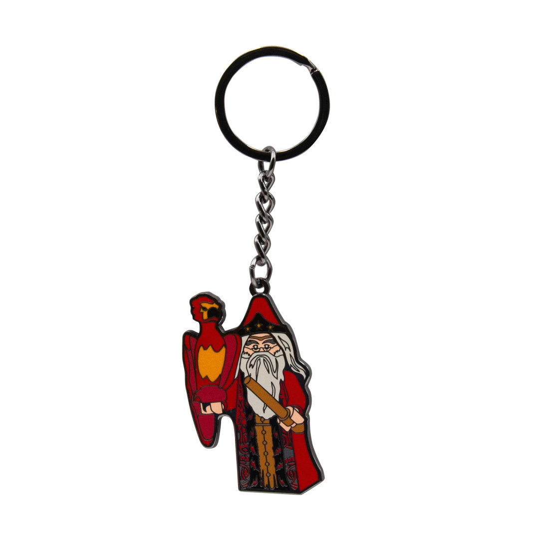 Brelok LEGO Harry Potter Dumbledore przedstawiający postać Dumbledore z sową na ramieniu